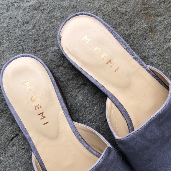 M. Gemi The Docente Flat Mule Loafer Blue Stone 39 - Picture 6 of 14